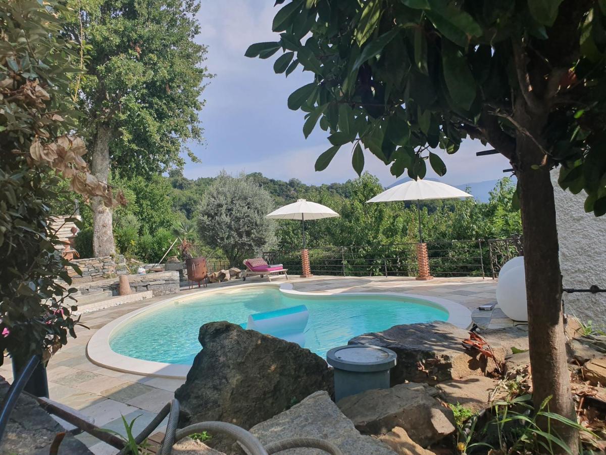 Maison De Charme Avec Piscine Et Vue Exceptionnelle Scolca Bagian luar foto