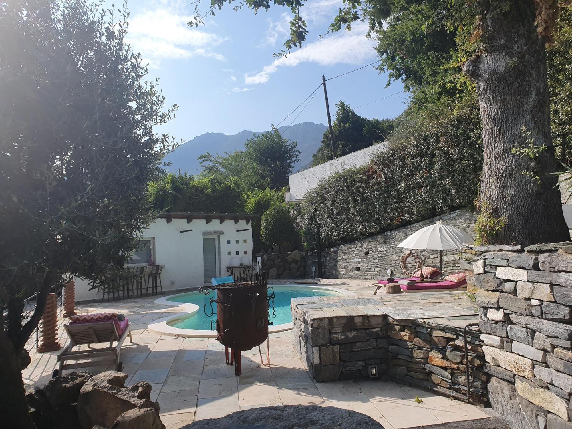 Maison De Charme Avec Piscine Et Vue Exceptionnelle Scolca Bagian luar foto